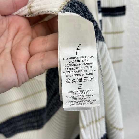 Falconeri Long Striped Ribbed Open Front Cardigan - Picture 7 of 7